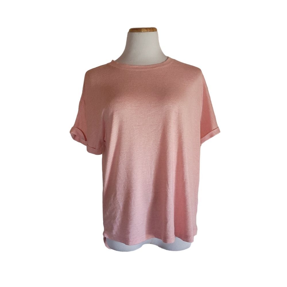 Jaclyn Intimates soft short sleeve shirt Pink Peach color Women’s Large